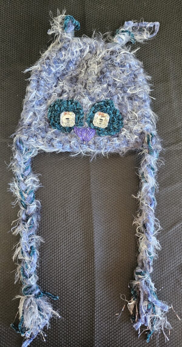 Crocheted Owl Hat: Youth Medium - Image 2