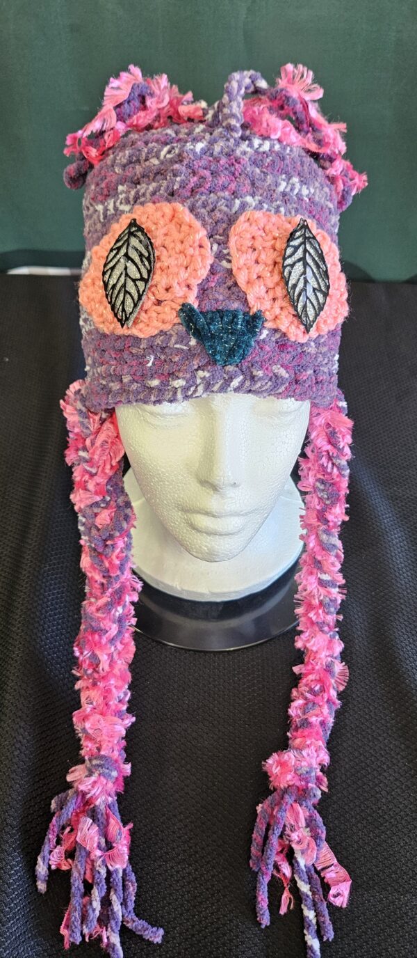 Crocheted Owl Hat: Youth Medium