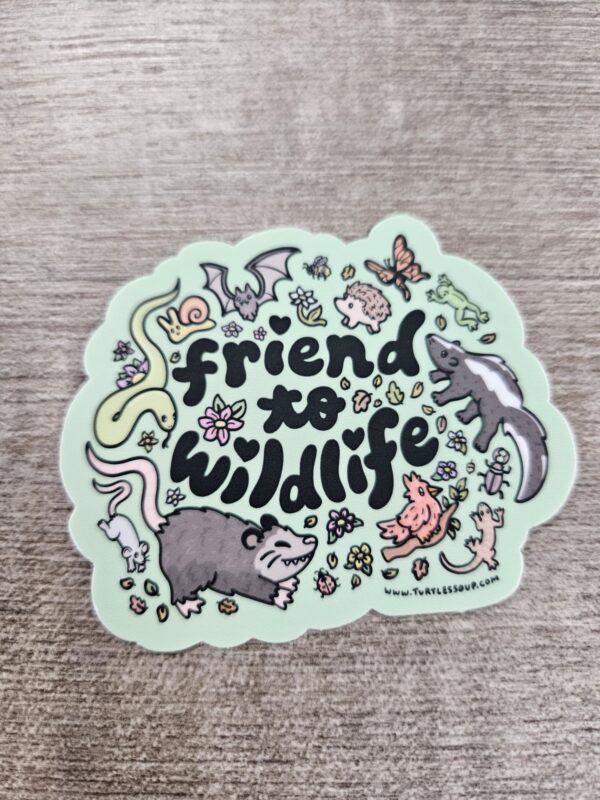 "Friend to Wildlife Vinyl Sticker" (3')