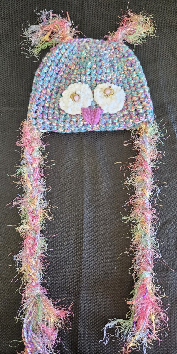 Crocheted Owl Hat: Adult - Image 2