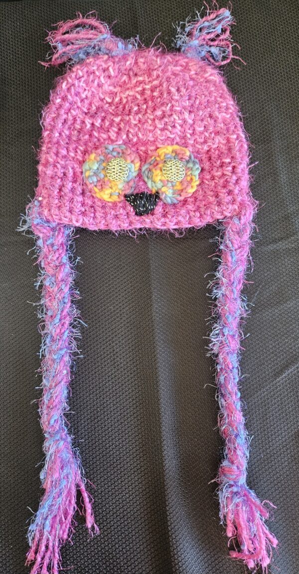 Crocheted Owl Hat: Adult - Image 2