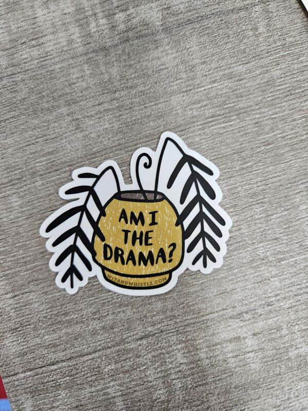 "Drama Plant Vinyl Sticker" (3')