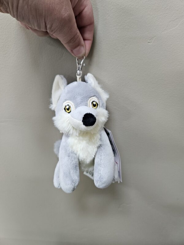Wolf plush Keychain 6"